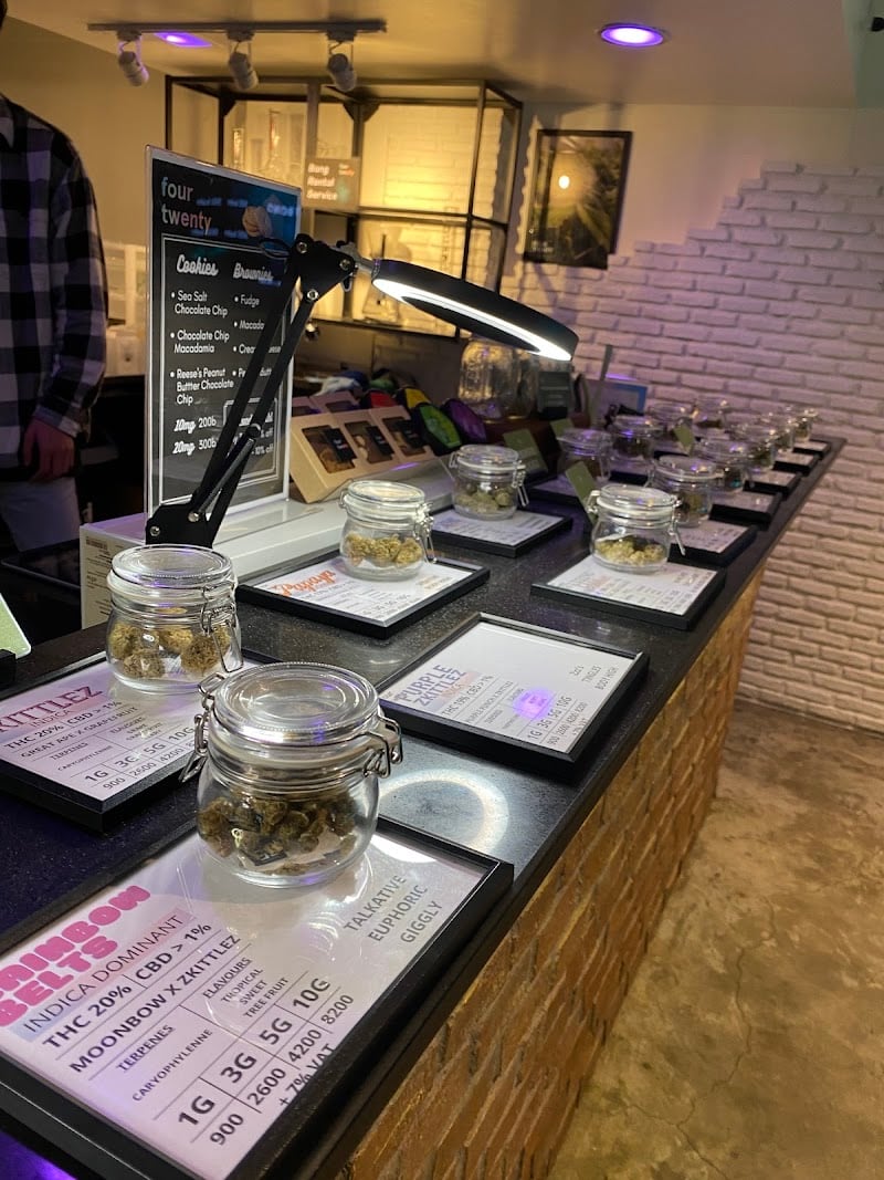 Close view of flower jars and the main display counter at The Loft Sukhumvit 22.